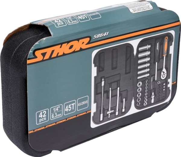 Sthor Skrallepipesett | 6,3 mm (1/4") | 42 stk. (58641)