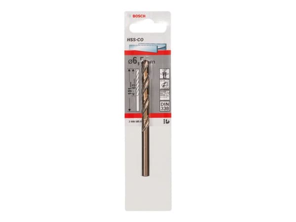 Bosch HSS-Co - Bor - bor - 6.5 mm - cylindrical - lengde: 101 mm