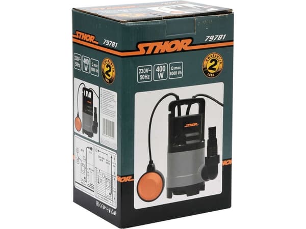 Dykpumpe til snavset vand 400W STHOR 79781