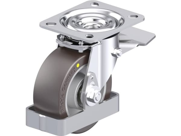 Blickle 939147 L-ALST 100K-ST-AS-FS Teräksinen kääntöpyörä Pyörän halkaisija: 100 mm Kantavuus (max.): 250 kg 1 kpl
