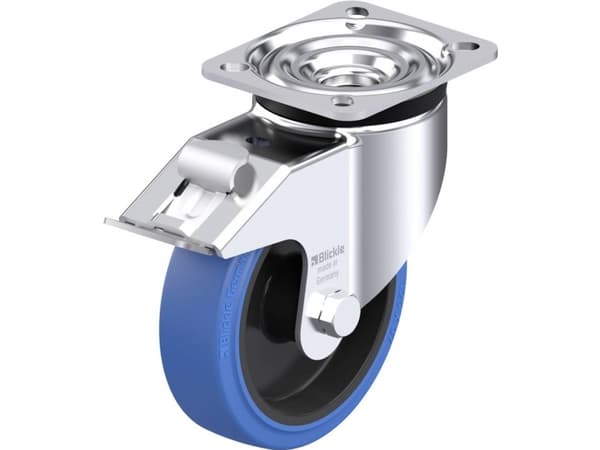 Blickle 851060 LK-POEV 125XR-1-FI-SB Teräksinen kääntöpyörä Pyörän halkaisija: 125 mm Kantavuus (max.): 250 kg 1 kpl