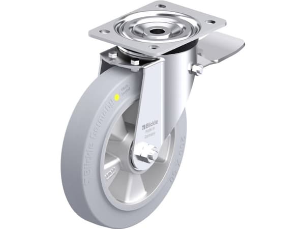 Blickle 917929 L-ALEV 200K-ST-SG-AS Teräksinen kääntöpyörä Pyörän halkaisija: 200 mm Kantavuus (max.): 400 kg 1 kpl