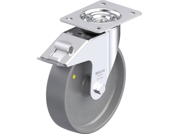 Blickle 652636 LE-PO 200G-FI-ELS Teräksinen kääntöpyörä Pyörän halkaisija: 200 mm Kantavuus (max.): 300 kg 1 kpl