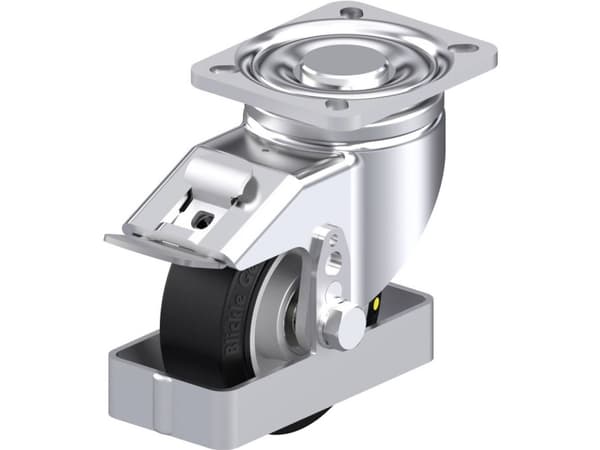 Blickle 938574 LH-ALEV 100K-1-FI-EL-FS Teräksinen kääntöpyörä Pyörän halkaisija: 100 mm Kantavuus (max.): 200 kg 1 kpl