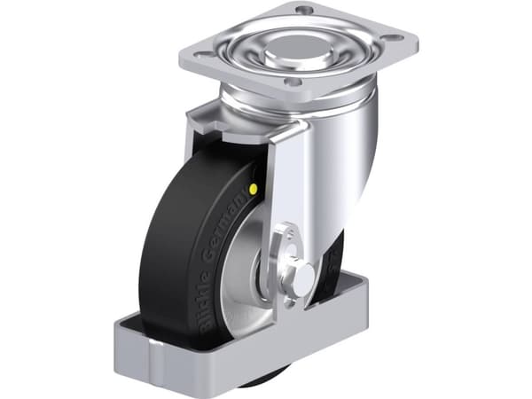 Blickle 938593 LH-ALEV 125K-1-EL-FS Teräksinen kääntöpyörä Pyörän halkaisija: 125 mm Kantavuus (max.): 250 kg 1 kpl