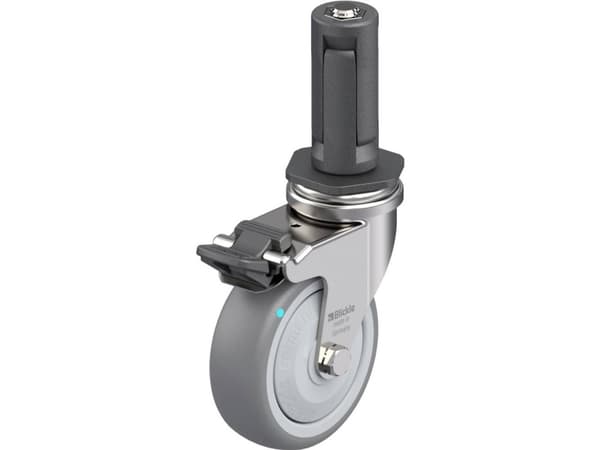 Blickle 849670 LRXA-TPA 75KFD-FI-EXR03 Kääntyvä laitepyörä ruostumatonta terästä Pyörän halkaisija: 75 mm Kantavuus (max.): 75 kg 1 kpl