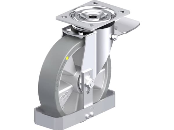 Blickle 896298 L-ALTH 200K-ST-AS-FS Teräksinen kääntöpyörä Pyörän halkaisija: 200 mm Kantavuus (max.): 400 kg 1 kpl
