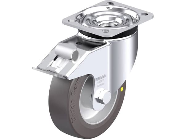 Blickle 902830 LK-ALST 125K-1-FI-AS Teräksinen kääntöpyörä Pyörän halkaisija: 125 mm Kantavuus (max.): 350 kg 1 kpl