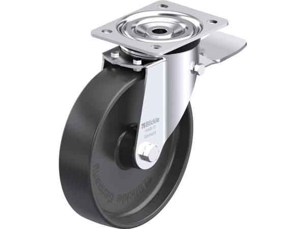Blickle 666750 L-PP 200R-ST Teräksinen kääntöpyörä Pyörän halkaisija: 200 mm Kantavuus (max.): 400 kg 1 kpl