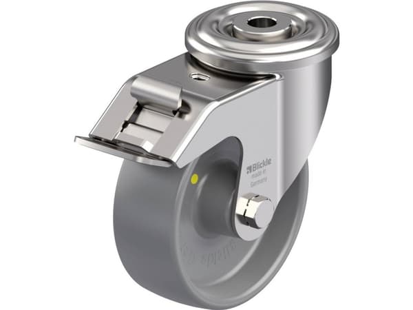 Blickle 846567 LEXR-PO 100G-FI-ELS Styrehjul i rustfrit stål Hjuldiameter: 100 mm Bæreevne (maks.): 150 kg 1 stk