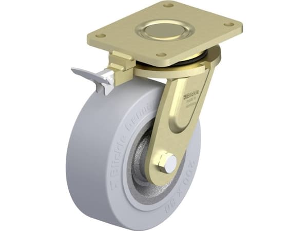Blickle 852124 LS-SE 202K-SG-RI4 Raskaan sarjan kääntyvä pyörä Pyörän halkaisija: 200 mm Kantavuus (max.): 850 kg 1 kpl