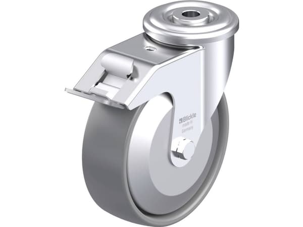 Blickle 887263 LER-PO 125G-FI-ELS-FA Styrehjul i stål Hjuldiameter: 125 mm Bæreevne (maks.): 150 kg 1 stk