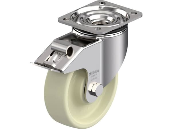 Blickle 915782 LIKX-POH 125HXK-1-FI Varmebestandigt styrehjul i rustfrit stål Hjuldiameter: 125 mm Bæreevne (maks.): 300 kg 1 stk