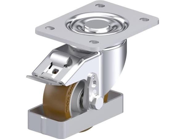 Blickle 931868 LH-ALB 101K-3-FI-FS Teräksinen kääntöpyörä Pyörän halkaisija: 100 mm Kantavuus (max.): 400 kg 1 kpl