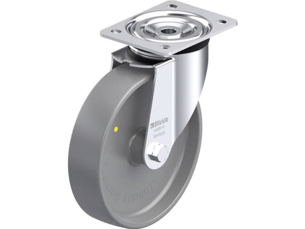 Blickle 673038 L-PO 200G-ELS Teräksinen kääntöpyörä Pyörän halkaisija: 200 mm Kantavuus (max.): 400 kg 1 kpl