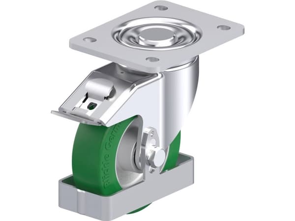 Blickle 890118 LH-ALST 125K-3-FI-FS Teräksinen kääntöpyörä Pyörän halkaisija: 125 mm Kantavuus (max.): 370 kg 1 kpl.