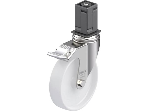 Blickle 925031 LKRXA-PO 126G-11-FI-EXV18 Kääntyvä laitepyörä ruostumatonta terästä Pyörän halkaisija: 125 mm Kantavuus (max.): 120 kg 1 kpl