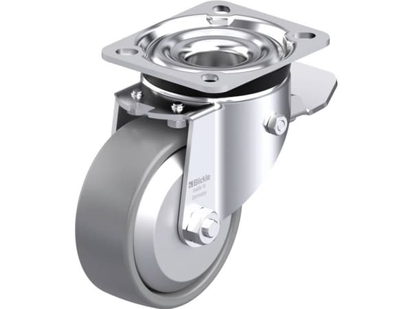Blickle 946786 LK-PO 100KA-1-ST-ELS-FA Teräksinen kääntöpyörä Pyörän halkaisija: 100 mm Kantavuus (max.): 280 kg 1 kpl