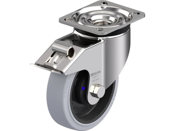 Blickle 945791 LKX-POEV 125XKA-1-FI-SG Ruostumattomasta teräksestä valmistettu ohjauspyörä raskaille kuormille Pyörän halkaisija: 125 mm Kantavuus (m