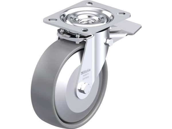 Blickle 946840 L-PO 125G-ST-ELS-FA Teräksinen kääntöpyörä Pyörän halkaisija: 125 mm Kantavuus (max.): 250 kg 1 kpl