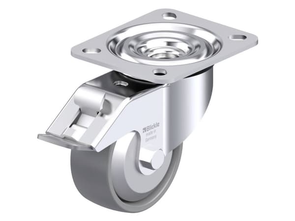 Blickle 946893 L-PO 80G-FI-ELS-FA Teräksinen kääntöpyörä Pyörän halkaisija: 80 mm Kantavuus (max.): 220 kg 1 kpl