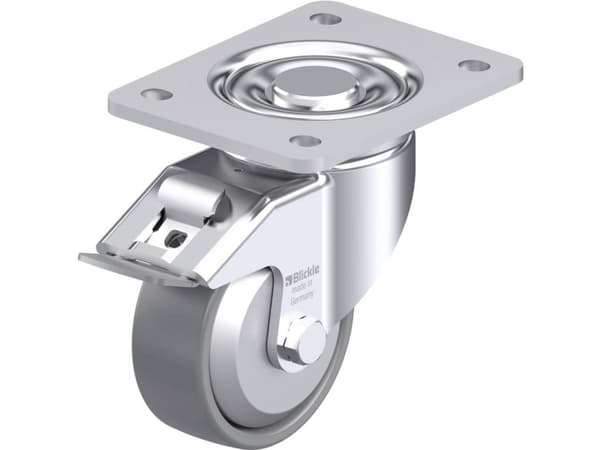 Blickle 946698 LH-PO 100KA-3-FI-ELS-FA Teräksinen kääntöpyörä Pyörän halkaisija: 100 mm Kantavuus (max.): 280 kg 1 kpl