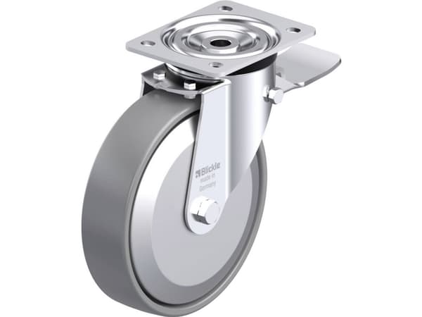 Blickle 946882 L-PO 200G-ST-ELS-FA Teräksinen kääntöpyörä Pyörän halkaisija: 200 mm Kantavuus (max.): 400 kg 1 kpl