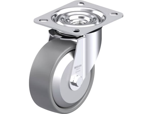Blickle 946627 LE-PO 100KA-ELS-FA Teräksinen kääntöpyörä Pyörän halkaisija: 100 mm Kantavuus (max.): 150 kg 1 kpl