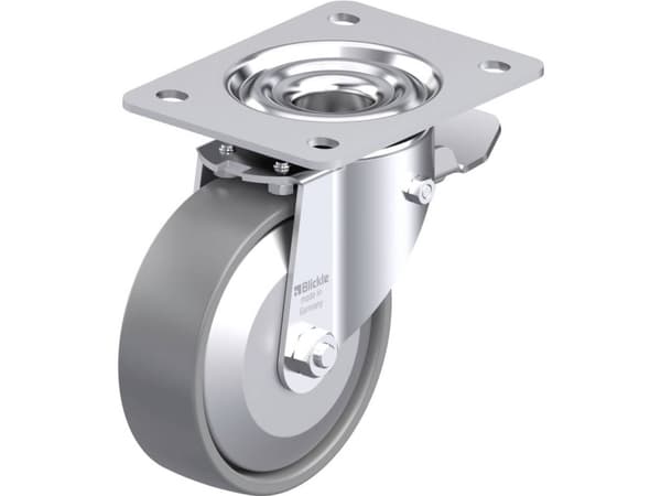 Blickle 946801 LK-PO 125KA-3-ST-ELS-FA Teräksinen kääntöpyörä Pyörän halkaisija: 125 mm Kantavuus (max.): 300 kg 1 kpl