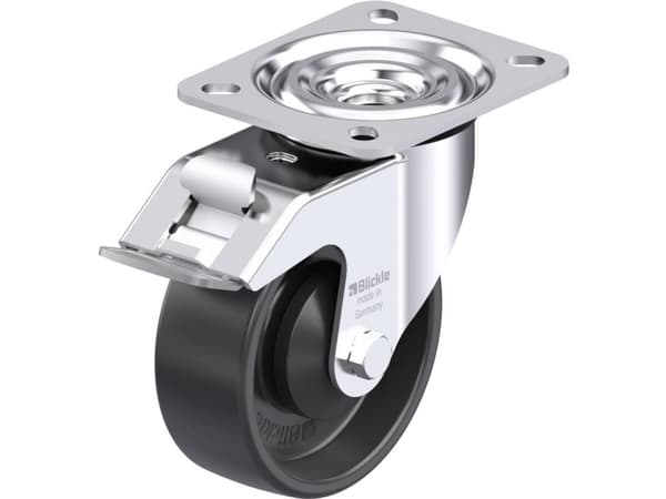 Blickle 953137 L-PP 100KA-FI Teräksinen kääntöpyörä Pyörän halkaisija: 100 mm Kantavuus (max.): 160 kg 1 kpl