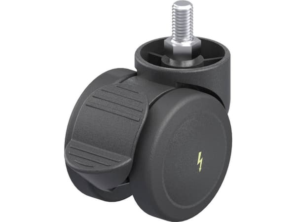 Blickle 849801 LKDB-PUA 50G-RA-ELS Kaksinkertainen muovinen kääntyvä pyörä Pyörän halkaisija: 50 mm Kantavuus (max.): 50 kg 1 kpl