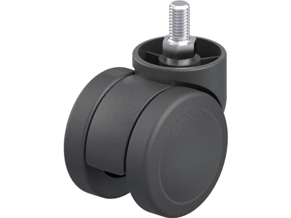 Blickle 759284 LKDB-PUA 50G Kaksinkertainen muovinen kääntyvä pyörä Pyörän halkaisija: 50 mm Kantavuus (max.): 50 kg 1 kpl