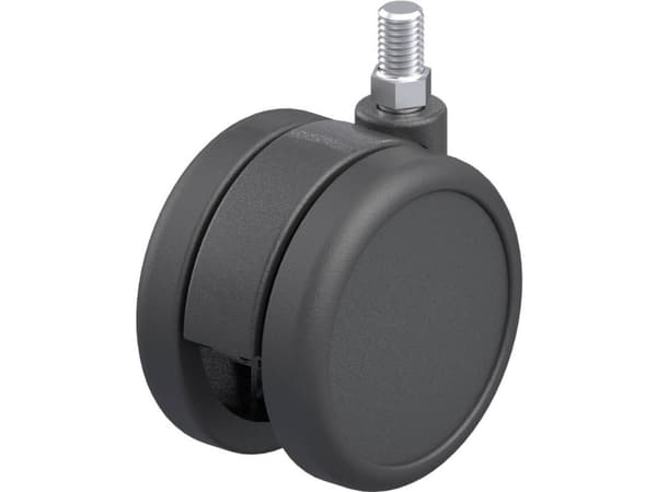 Blickle 759286 LKDB-PUA 75G Kaksinkertainen muovinen kääntyvä pyörä Pyörän halkaisija: 75 mm Kantavuus (max.): 75 kg 1 kpl