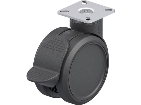 Blickle 844240 LKDB-PUA 100G-RA-P23 Dobbelt styrehjul i plast Hjuldiameter: 100 mm Bæreevne (maks.): 110 kg 1 stk