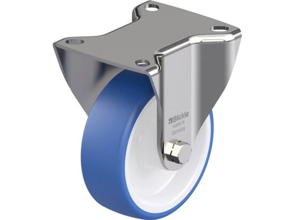 Blickle 937239 BX-POTHS 100G Kiinteä ruostumattomasta teräksestä valmistettu pyörä Pyörän halkaisija: 100 mm Kantavuus (max.): 200 kg 1 kpl