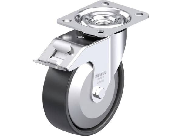 Blickle 951795 L-PP 125KA-FI-EL-FA Styrehjul i stål Hjuldiameter: 125 mm Bæreevne (maks.): 200 kg 1 stk