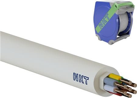 NKT Asennuskaapeli, halogeeniton, 7G1,5 mm² NOIKLX 90° Dca, vaaleanharmaa, 300/500V, Qaddy 400 m, kaapelin halkaisija 11,2 mm - (400 metriä)