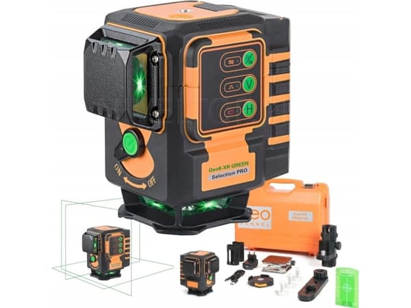 Green 3x360° multi-line cross line laser [Geo6-XR GREEN SP Li-Ion]