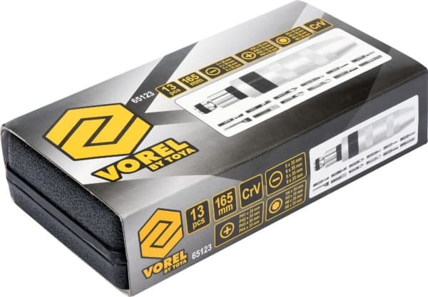 Vorel Impact screwdriver + bits 13 pcs (65123)