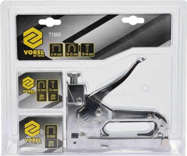 VOREL upholstery stapler 4 - 14mm, 3 - FEATURES + 600 staples 71060