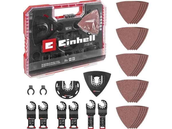 Einhell 708136 XLPLUS-CASE HCS, Aluminiumoxid, Krom-vanadium stål Tilbehørssæt, multifunktionsværktøj 1 Set