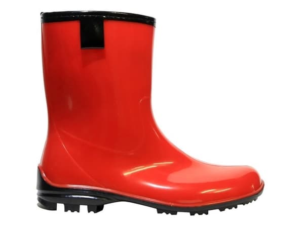 Women's short rubber boots 100PT, red, size 41