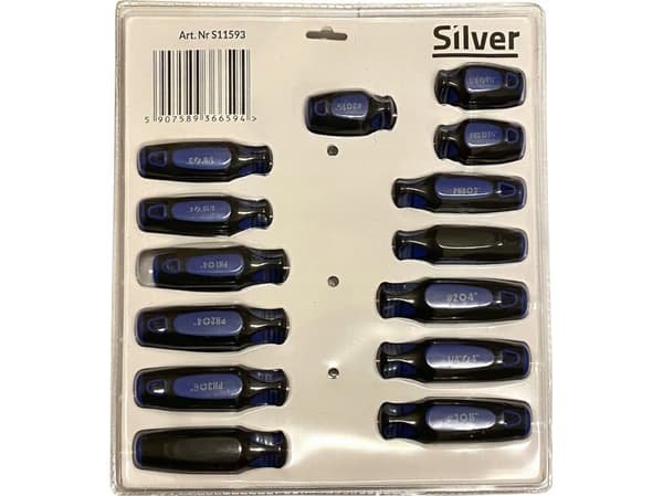 Silver SCREWDRIVERS 14pcs. /SILVER