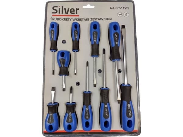 Silver SCREWDRIVERS 14pcs. /SILVER