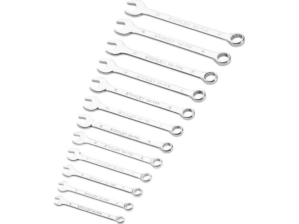 Stanley litteä kaksoiskierreavaimen sarja 12 kpl 8-19 mm