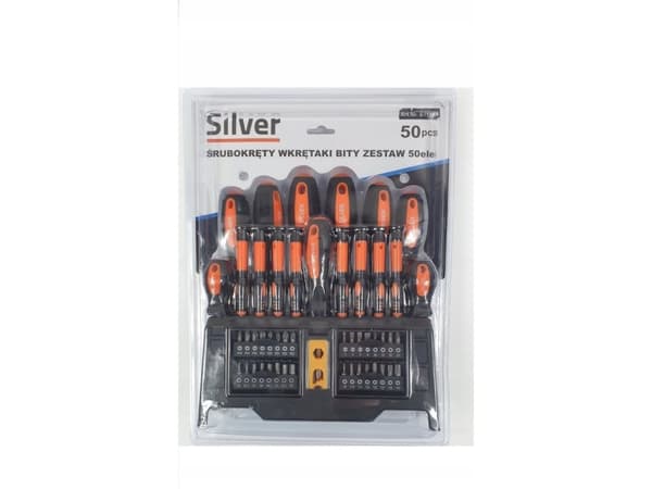 SILVER Ruuvimeisselisarja 50kpl jalustalla varustettuna