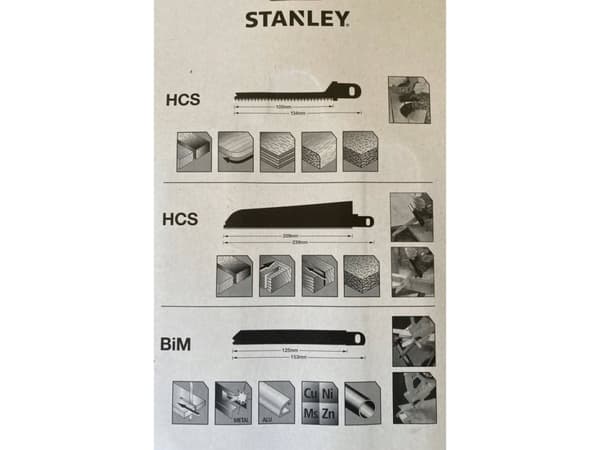 Stanley Scorpion HCS/BiM dr/steel sahanterät 3kpl,C
