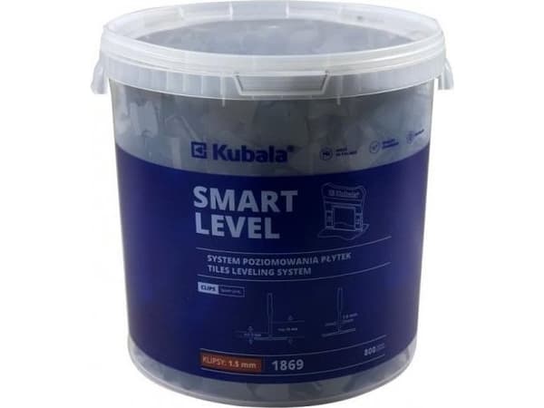 Kubala utjämningsklämmor för plattor 1,5MM 800 förpackningar + 20L.