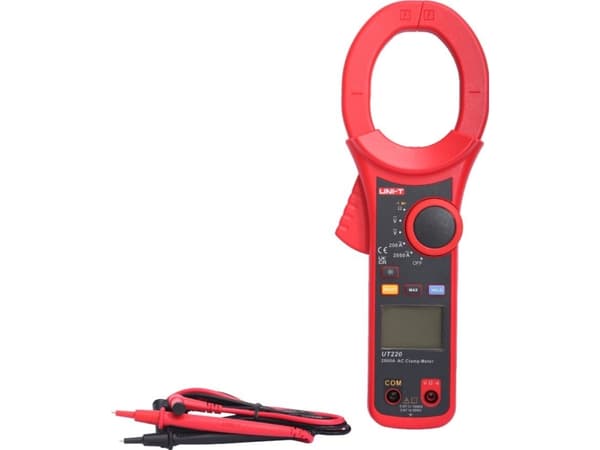 Høystrøms måleklemmer CAT III 1000V, CAT IV 600V; DC/AC 1000V/750V; AC 2000A; 20MΩ; 60 mm; HOLDE; 2000, UNI-T