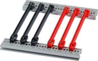 SCHROFF Ohjauskiskon lisävaruste, PC, 160 mm, uran leveys 2 mm, punainen, 10 kpl, 10 kpl